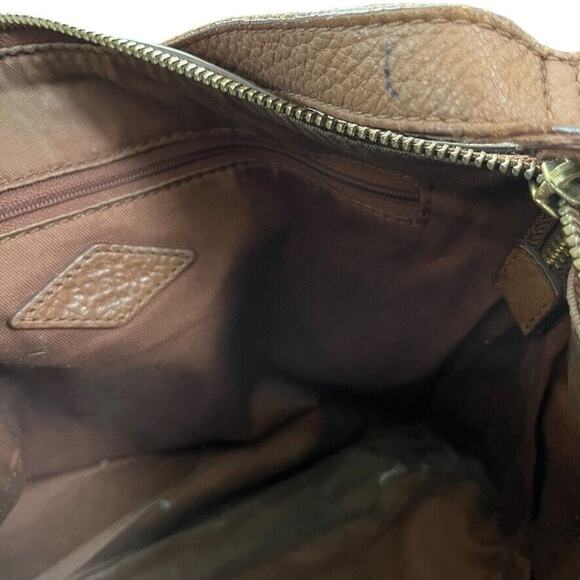 Fossil Elise Brown Pebble Leather Womens Crossbody Shoulder Bag Purse Handbag - Picture 16 of 16